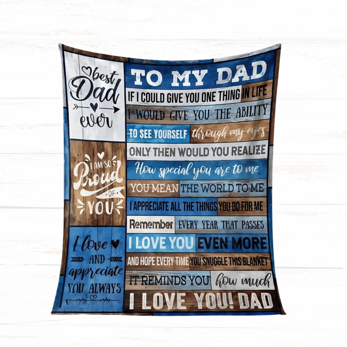To My Dad Throw Blanket – Cozy Comfort 70×100 cm
