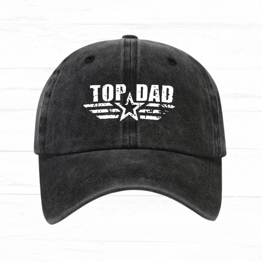 Top Dad Denim Baseball Cap Gray