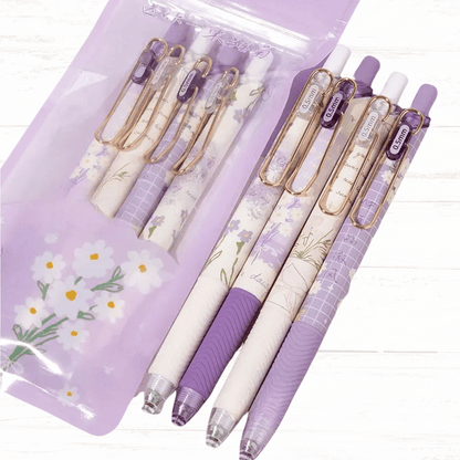 4-Pack Cute Daisy Floral Retractable Gel Pens