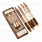 Coffee-Colored Retractable Gel Pens – Soft Grip 4-Pack