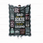 Dad: The Man. The Myth. The Legend. Blanket 70×100 cm