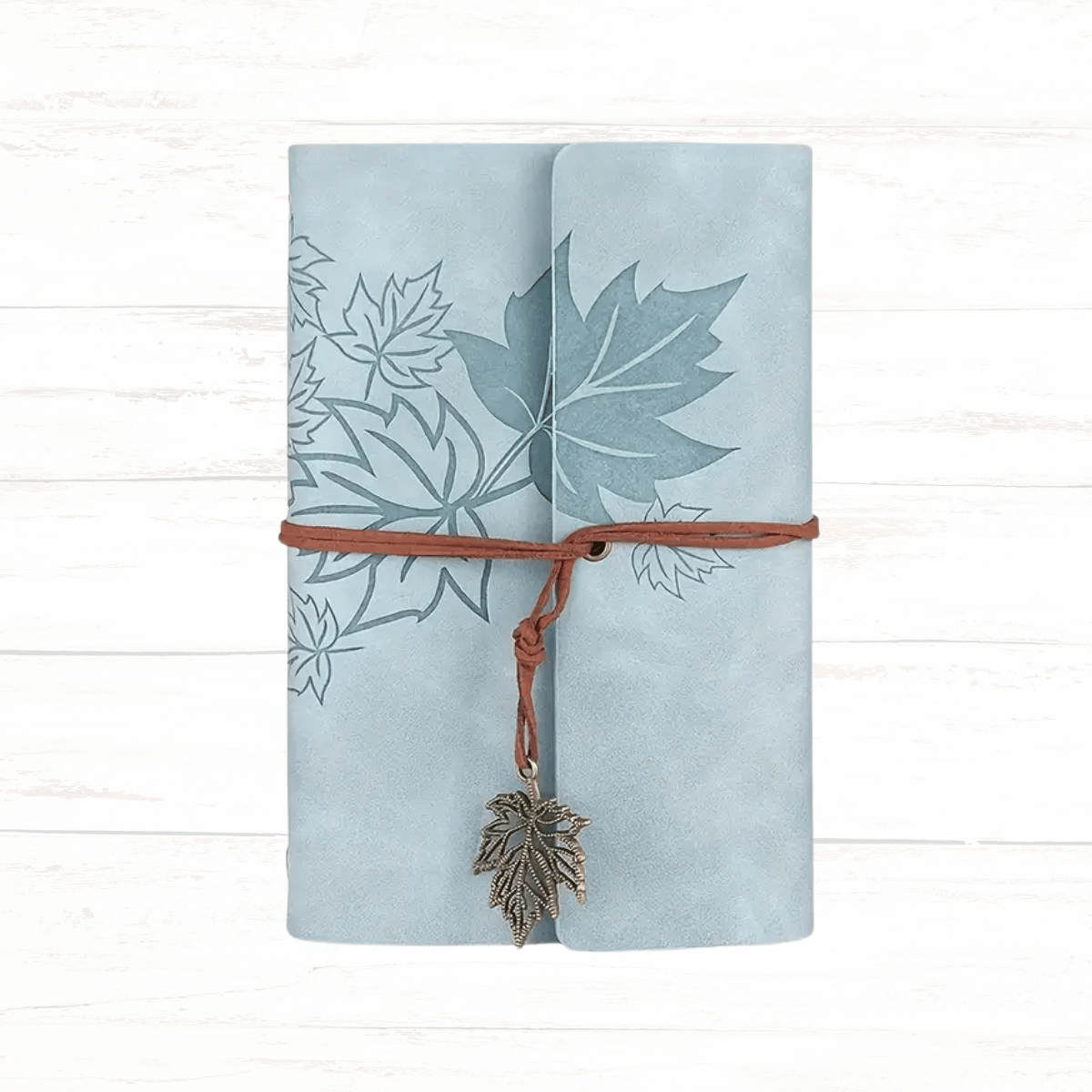 Retro Maple Leaf Traveler’s Journal Blue