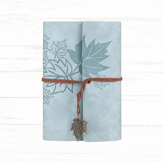 Retro Maple Leaf Traveler’s Journal Blue