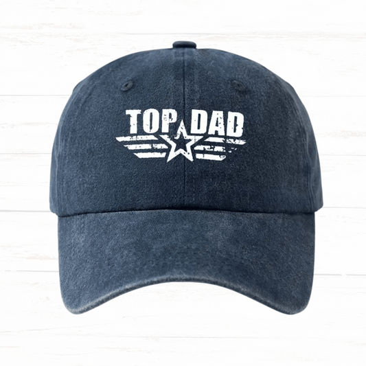 Top Dad Denim Baseball Cap