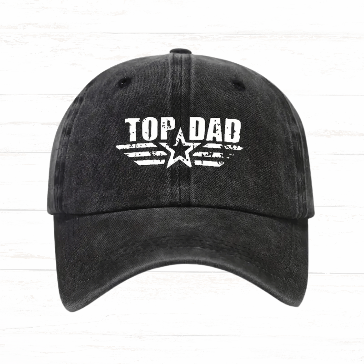 Top Dad Denim Baseball Cap Gray
